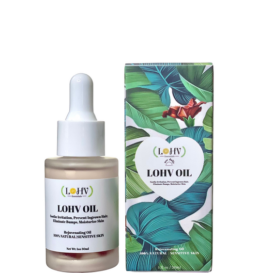 LOHV Multi-Purpose PREMIUM Rose Oil For Sensitive Skin. Clear Up Bumps, Ingrown Hairs On Face and Bikini Line, Soothes Irritation with Rosemary Oil + Vitamin E Oil + Grape Seed Oil + Sweet Almond Oil