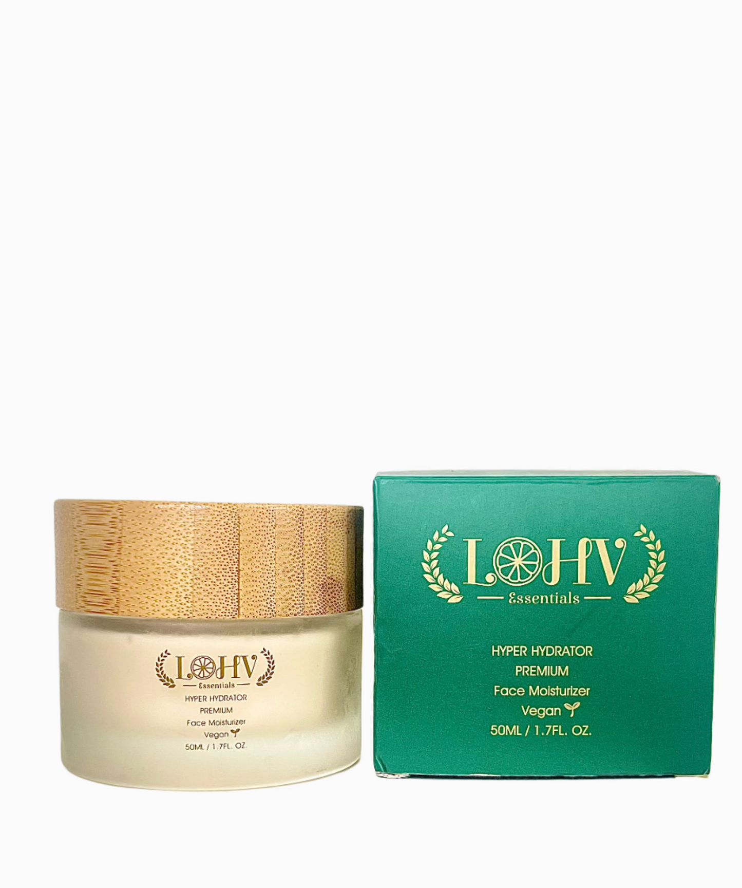 PREMIUM 100% VEGAN HYPER HYDRATOR Face Moisturizer With SPF 30 + Hyaluronic Acid + Lactic acid + Vitamin C + Kombucha